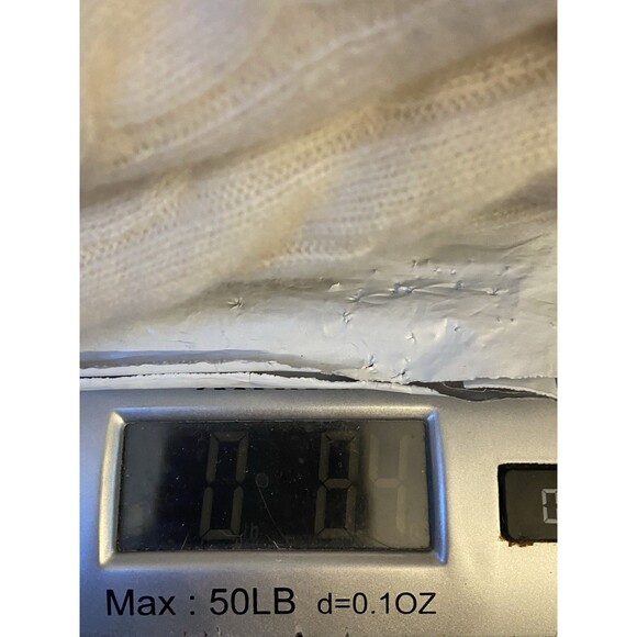 Womens 100% Cashmere Cable Knit Open Cardigan Sweater Size M Ivory Quiet Luxury - Picture 10 of 10